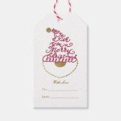 Create Your Own Glitter Santa Modern Christmas Cadeaulabel (Voorkant)