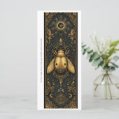 Create Your Own Gold Ladybug Bookmark Card (Staand voorkant)