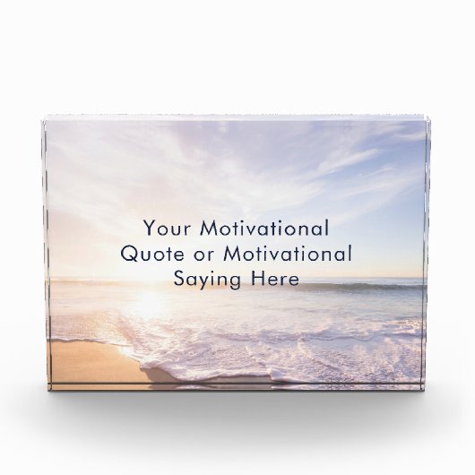 Create Your Own Inspirational Custom Quote Beach  Fotoblokken (Voorkant)