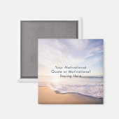 Create Your Own Inspirational Quote Beach Photo Magneet (Voorkant / Achterkant)