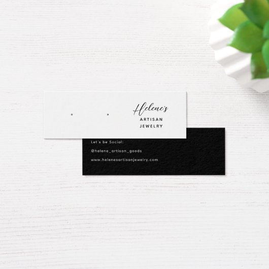 Create your own Jewelry Earring Display Cards (Bureau)