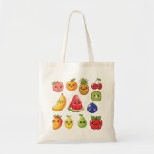 Create Your Own Kawaii Fruit Pattern Tote Bag (Voorkant)