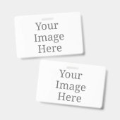 create your own landscape pvc plastic badge (Avant & arrière)