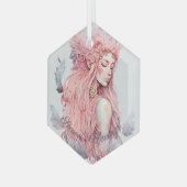 Create Your Own Lunar Love Magic Goddess Glas Ornament (Voorkant links)