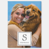 Create your own Monogram, Name and Photo Keepsake Magneet (Voorkant)