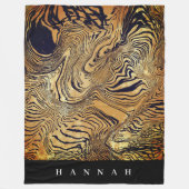 Create your own monogrammed text leopard print fleece deken (Voorkant)