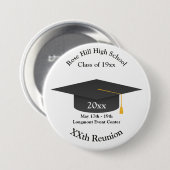 Create-Your-Own Mortarboard Class Reunion Button (Voorkant /achterkant)