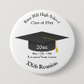 Create-Your-Own Mortarboard Class Reunion Button (Voorkant)
