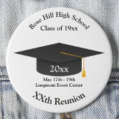Create-Your-Own Mortarboard Class Reunion Button