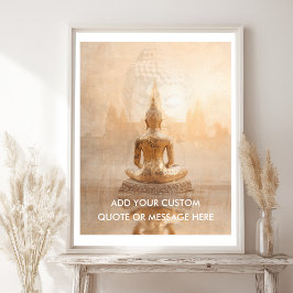 Create Your Own Motivational Quote - Golden Buddha Poster