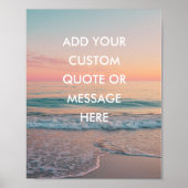 Create Your Own Motivational Quote - Pastel Sunset Poster (Voorkant)