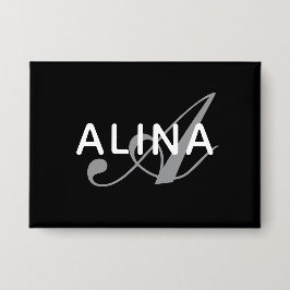 Create Your Own Name Monogram Rectangle 3.5" x 2.5 Button