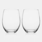 Create Your Own Personalize Add Logo, text Wijnglas Zonder Voet (Rechts)