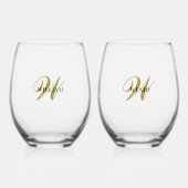 Create Your Own Personalize Add Monogram,Name Wijnglas Zonder Voet (Voorkant)