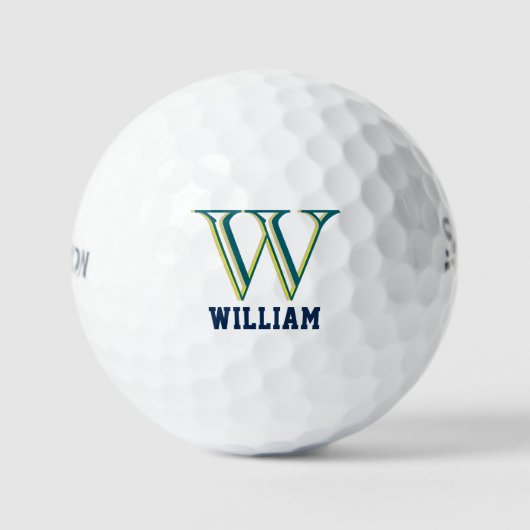 Create Your Own Personalize Branded Monogram Golfballen (Voorkant)