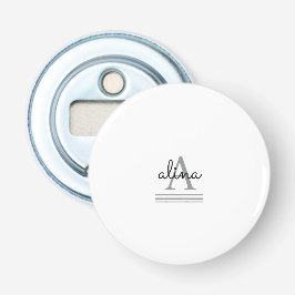Create Your Own Personalize Monogram Button Flesopener