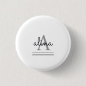 Create Your Own Personalize Monogram Ronde Button 3,2 Cm (Voorkant)
