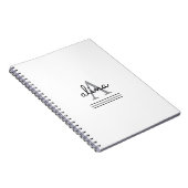 Create Your Own Personalize Monogram Spiral Photo Notitieboek (Rechterzijde)