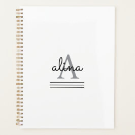 Create Your Own Personalize Monogram Spiral Planner