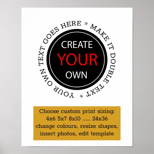 Create Your Own - Personalized, branded / Custom Poster (Voorkant)