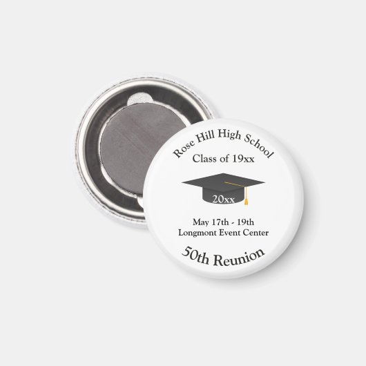 Create Your Own Personalized Class Reunion Magnet (Recto/Verso)