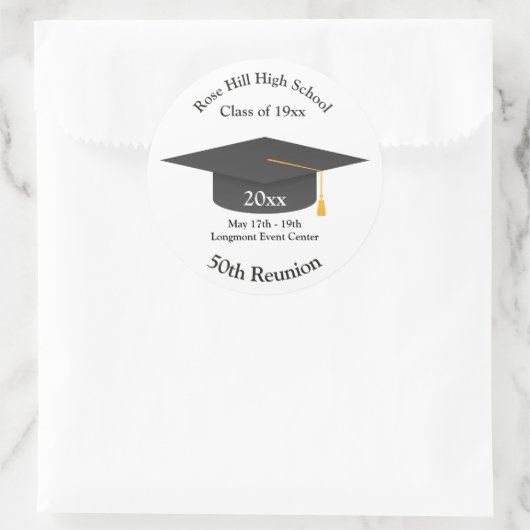 Create Your Own Personalized Class Reunion Sticker (Sac)