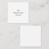 Create Your Own Personalized Custom Vierkante Visitekaartje (Voorkant / Achterkant)