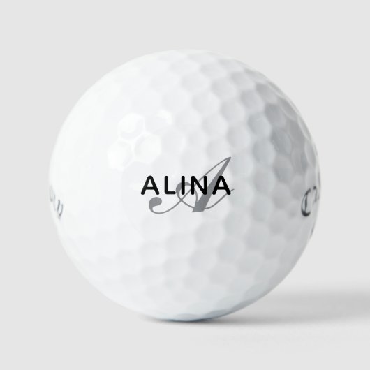 Create Your Own Personalized Name Monogram Golfballen (Voorkant)