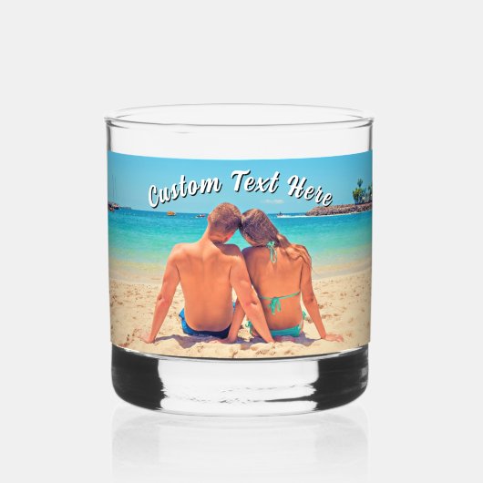 Create Your Own Personalized Text Custom Photo Whisky Glas (Voorkant)