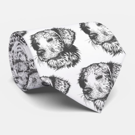 Create Your Own Pet Dog Customized Stropdas (Opgerold)