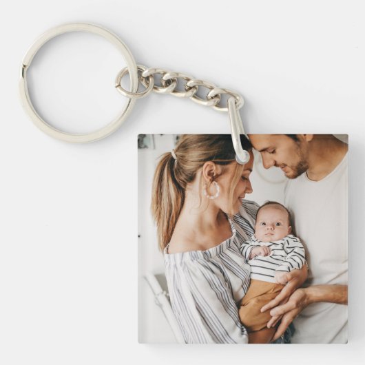 Create Your Own Photo Custom Pic Double Sided Sleutelhanger (voorkant)