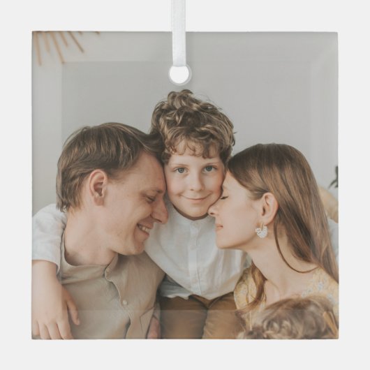 Create Your Own Photo Custom Picture DIY Glas Ornament (Voorkant)