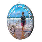 Create Your Own Photo Dart Board with Custom Text Dartbord (Voorkant Rechts)