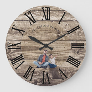 Create Your Own Photo Rustic Wood Clock Grote Klok