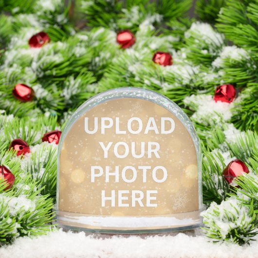 Create Your Own Photo Text Sneeuwbol (Kerstmis)