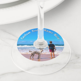 Create Your Own Photo Wine Glass Tags Custom Text Wijnglaslabel