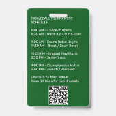 Create Your Own Pickleball Tournament Badge (Arrière)