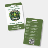 Create Your Own Pickleball Tournament Badge (Avant & arrière)