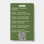 Create Your Own Pickleball Tournament Badge (Arrière)