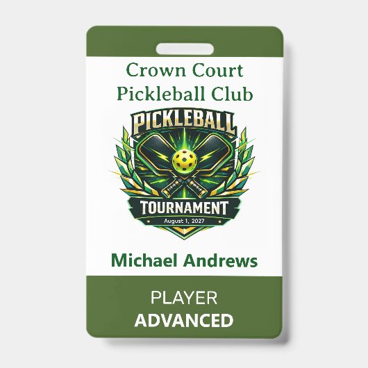 Create Your Own Pickleball Tournament Badge (Avant)