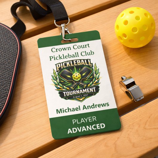 Create Your Own Pickleball Tournament Badge