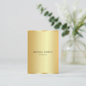 Create Your Own Professional Modern Elegant Gold Visitekaartje (Staand voorkant)