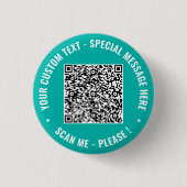 Create Your Own QR Code Buttons Personalized Text (Voorkant)