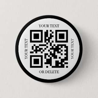 Create Your Own Qr Code Modern Elegant Simple  Ronde Button 5,7 Cm