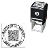 Create Your Own QR Code Round Stamp Template Zelfinktende Stempel (In situ)