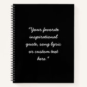 Create Your Own Quote Minimalist Script Notitieboek (Voorkant)