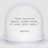 Create Your Own Quote Sneeuwbol (Voorkant)