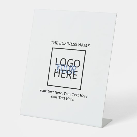 Create your own reclamebord met voetstuk (Voorkant)