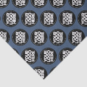 Create your own Repeating Logo Background Blue Tissuepapier (Detail)