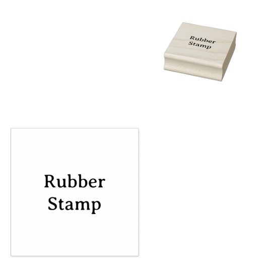 Create Your Own Simple Custom 2" x 2" Rubber Rubberstempel (Gestempeld)